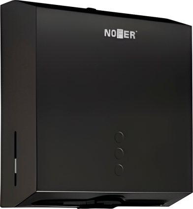 Диспенсер бумажных полотенец Nofer Industrial 04006.N черный, прямоугольный, 28x10x30 см