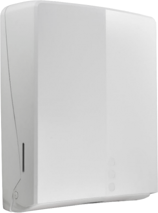 Диспенсер бумажных полотенец Nofer Evo 04047.W белый, прямоугольный, 28x12.8x27 см
