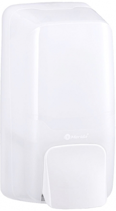 Диспенсер для мыла Merida Harmony DHB102 белый, округлый, 9.3x10.2x20.4 см