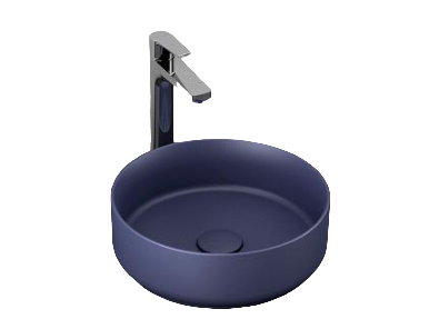 Накладная раковина ISVEA Infinity 10NF65036SV-2Z 36х36 синяя круглая, цвет синий