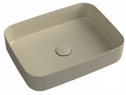 Накладная раковина ISVEA Infinity 10NF65050SV-2K 50х36 слоновая кость прямоугольная, цвет бежевый