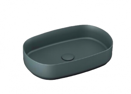 Накладная раковина ISVEA Infinity 10NF65055SV-2P 55х36 изумрудная овальная, цвет зеленый
