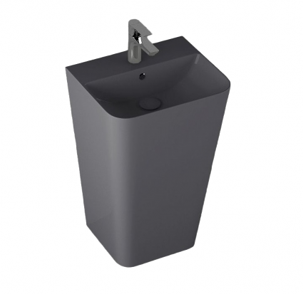 Напольная раковина ISVEA Sott’Aqua 10SQ37001SV-2C 50х42х83 антрацит прямоугольная, цвет черный