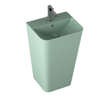 Напольная раковина ISVEA Sott’Aqua 10SQ37001SV-2T 50х42х83 мятно-зеленая прямоугольная, цвет зеленый