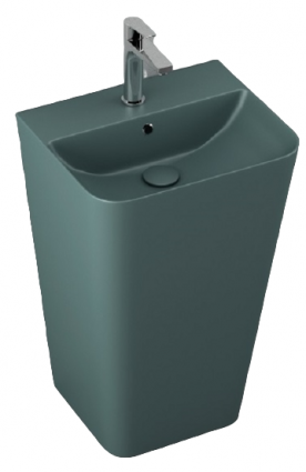 Напольная раковина ISVEA Sott’Aqua 10SQ37001SV-2P 50х42х83 изумрудная прямоугольная, цвет зеленый