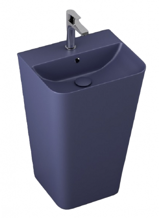 Напольная раковина ISVEA Sott’Aqua 10SQ37001SV-2Z 50х42х83 синяя прямоугольная, цвет синий