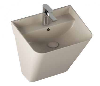 Подвесная раковина ISVEA Sott’Aqua 10SQ37002SV-2K 50х42х51.5 слоновая кость прямоугольная, цвет бежевый