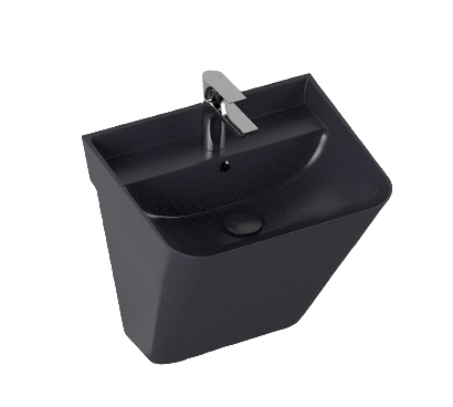 Подвесная раковина ISVEA Sott’Aqua 10SQ37002SV-2N 50х42х51.5 черная прямоугольная, цвет черный
