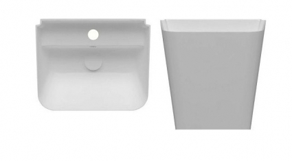 Подвесная раковина ISVEA Sott’Aqua 10SQ37002SV-2L 50х42х51.5 белая, матовая, прямоугольная, цвет белый