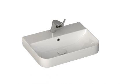Накладная раковина ISVEA Sott’Aqua 10SQ50057SV 57.1х43.6 белая прямоугольная, цвет белый