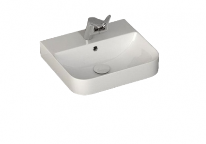 Накладная раковина ISVEA Sott’Aqua 10SQ50048SV 47.8х41.7 белая прямоугольная, цвет белый