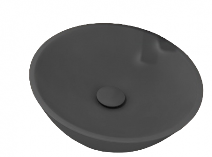 Накладная раковина ISVEA SistemaY 10SY66045SV-2C 45х45 антрацит круглая, цвет черный