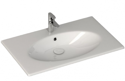 Встраиваемая раковина ISVEA SistemaX 10SX50080SV 81х50.5 белая прямоугольная, цвет белый