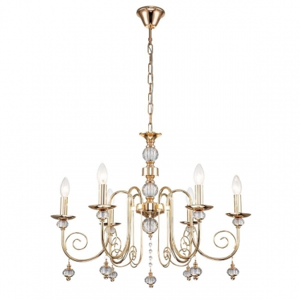 Подвесная люстра Escada Shine 678/6PL Gold в классическом стиле, цвет золотой