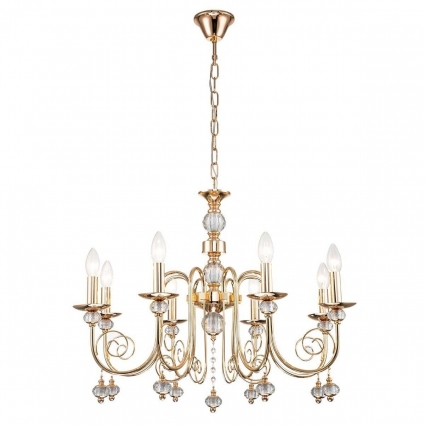 Подвесная люстра Escada Shine 678/8PL Gold в классическом стиле, цвет золотой