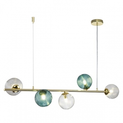 Подвесная люстра Indigo Selva 11032/5PL Gold V000297 в стиле модерн, цвет золотой
