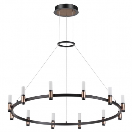 Подвесная светодиодная люстра Odeon Light Candel 5009/48L в современном стиле, цвет черный