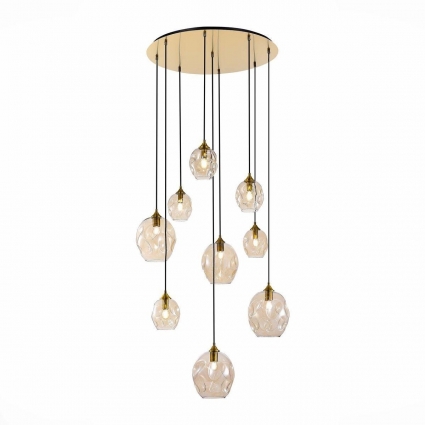 Подвесная люстра ST Luce Idesia SL1188.303.09 в стиле модерн, цвет янтарный
