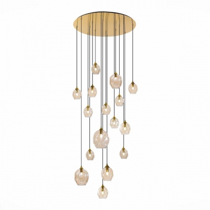 Подвесная люстра ST Luce Idesia SL1188.303.16 в стиле модерн, цвет янтарный