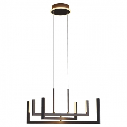 Подвесная светодиодная люстра Lussole Loft LSP-7009 в стиле лофт, цвет черный