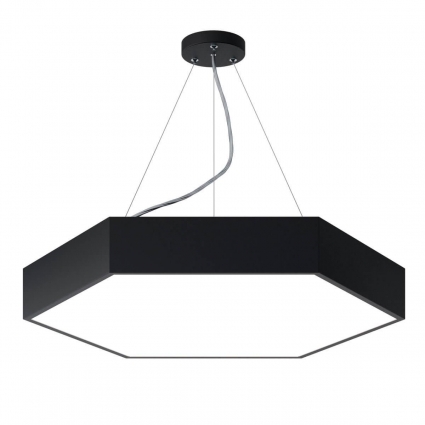 Подвесной светодиодный cветильник Geometria ЭРА Hexagon SPO-121-B-40K-038 38Вт 4000К черный Б0050551 в стиле модерн, цвет черный