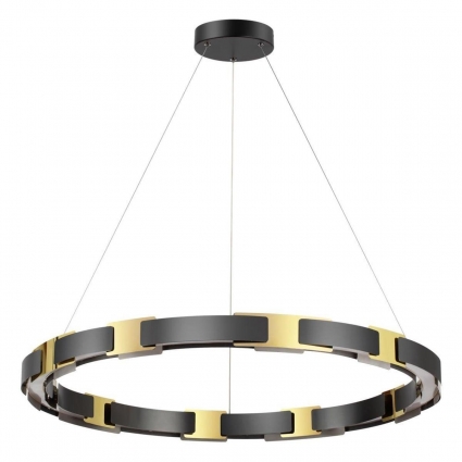 Подвесной светодиодный светильник Odeon Light Fierro 4991/80L в современном стиле, цвет черный