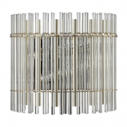 Настенный светильник Crystal Lux Aurelio AP2 Gold+Chrome/Transparent в стиле арт-деко, цвет хром