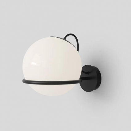 Бра iLamp Globe 10346W/1 BK-WH в стиле модерн, цвет белый, мощность 60 Вт