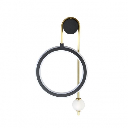 Бра Crystal Lux Corida AP25W Led Black/Gold в современном стиле, цвет черный