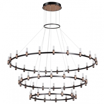 Подвесная светодиодная люстра Odeon Light Candel 5009/204L в современном стиле, цвет черный