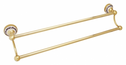 Полотенцедержатель Fixsen Bogema gold FX-78502G двойной подвесной,  в стиле ретро