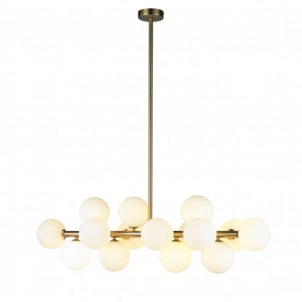 Подвесная люстра iLamp Golden 8516P/L BR-WH в современном стиле, цвет белый