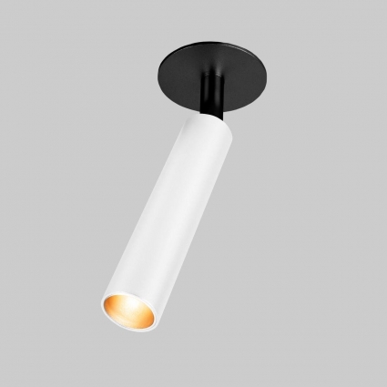 Встраиваемый светодиодный спот Elektrostandard Diffe 25027/Led белый/черный a058216 в современном стиле, цвет белый