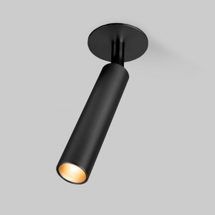 Встраиваемый светодиодный спот Elektrostandard Diffe 25027/Led черный a058215 в современном стиле, цвет черный