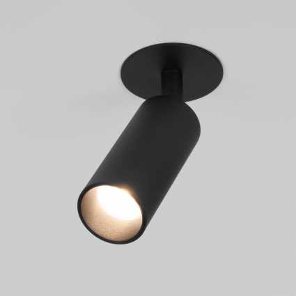 Встраиваемый светодиодный спот Elektrostandard Diffe 25039/Led черный a058218 в современном стиле, цвет черный