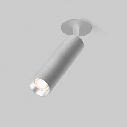 Встраиваемый светодиодный спот Elektrostandard Diffe 25040/Led серебряный a058227 в современном стиле, цвет серебро
