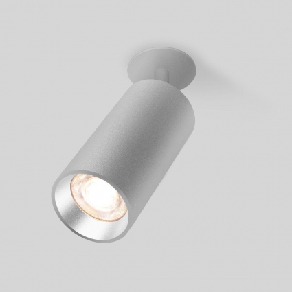 Встраиваемый светодиодный спот Elektrostandard Diffe 25066/Led серебряный a058212 в современном стиле, цвет серебро