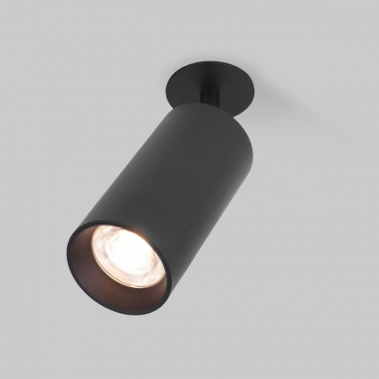 Встраиваемый светодиодный спот Elektrostandard Diffe 25066/Led черный a058211 в современном стиле, цвет черный