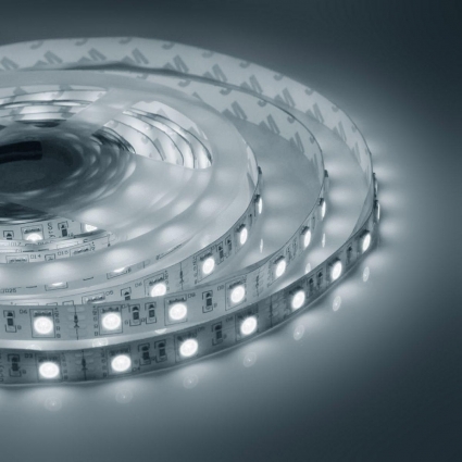 Светодиодная лента OGM 7,2W/m 30LED/m 5050SMD разноцветная 5M LSE-159, цвет белый, мощность 36 Вт