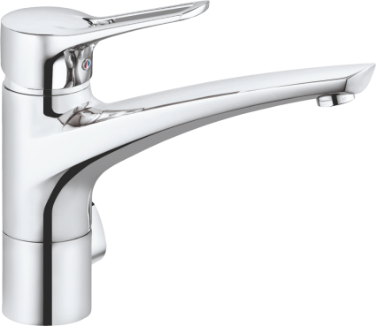 Смеситель для кухни Kludi MX 399070562 для безнапорных водонагревателей, с переключателем, хром, однорычажный, высота излива 16.5 см