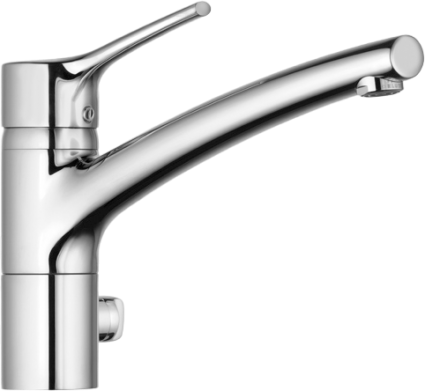 Смеситель для кухни Kludi Trendo 335770575 для безнапорных водонагревателей, с переключателем, однорычажный, хром