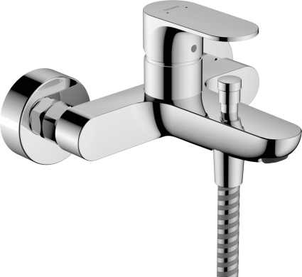 Смеситель для ванны с душем Hansgrohe Rebris S 72440000 хром, однорычажный, длина излива 17.3 см