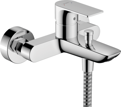 Смеситель для ванны с душем Hansgrohe Rebris E 72450000 хром, однорычажный, длина излива 18.2 см