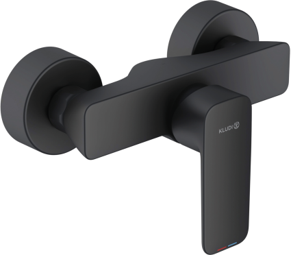 Смеситель для душа Kludi Pure&Style 408413975 черный матовый однорычажный,  в современном стиле