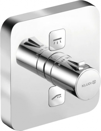 Термостатический смеситель Kludi Push 389110538 термостат, хром