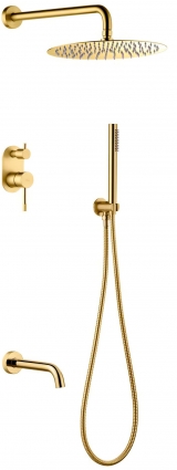 Душевой комплект Boheme Uno 464-2-G gold золото, 1 режим