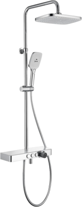 Душевая стойка Savol SK-H3345A хром, штанга 125 см, шланг 150 см