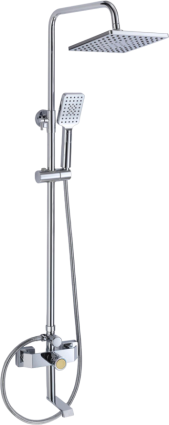 Душевая стойка Savol S-602242-1 хром, штанга 160.5 см, шланг 150 см