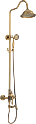 Душевая стойка Savol S-006613C бронза, штанга 144 см, шланг 150 см