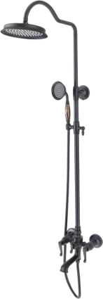 Душевая стойка Savol S-005313H цвет черный, штанга 134.1 см, шланг 150 см